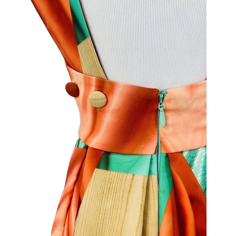NWT AQ/AQ Multicolored Crisscross Strap Fit & Flare Mini Dress 4 | Avant-Garde - Picture 9 of 16